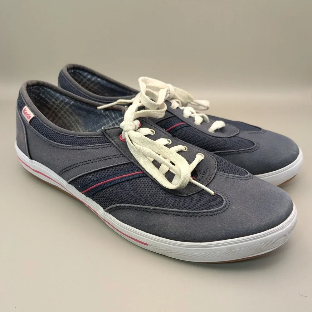 Keds Womens Retro Style Navy‎ Blue Lace Up Low Top Tennis Sneakers Size 9.5
